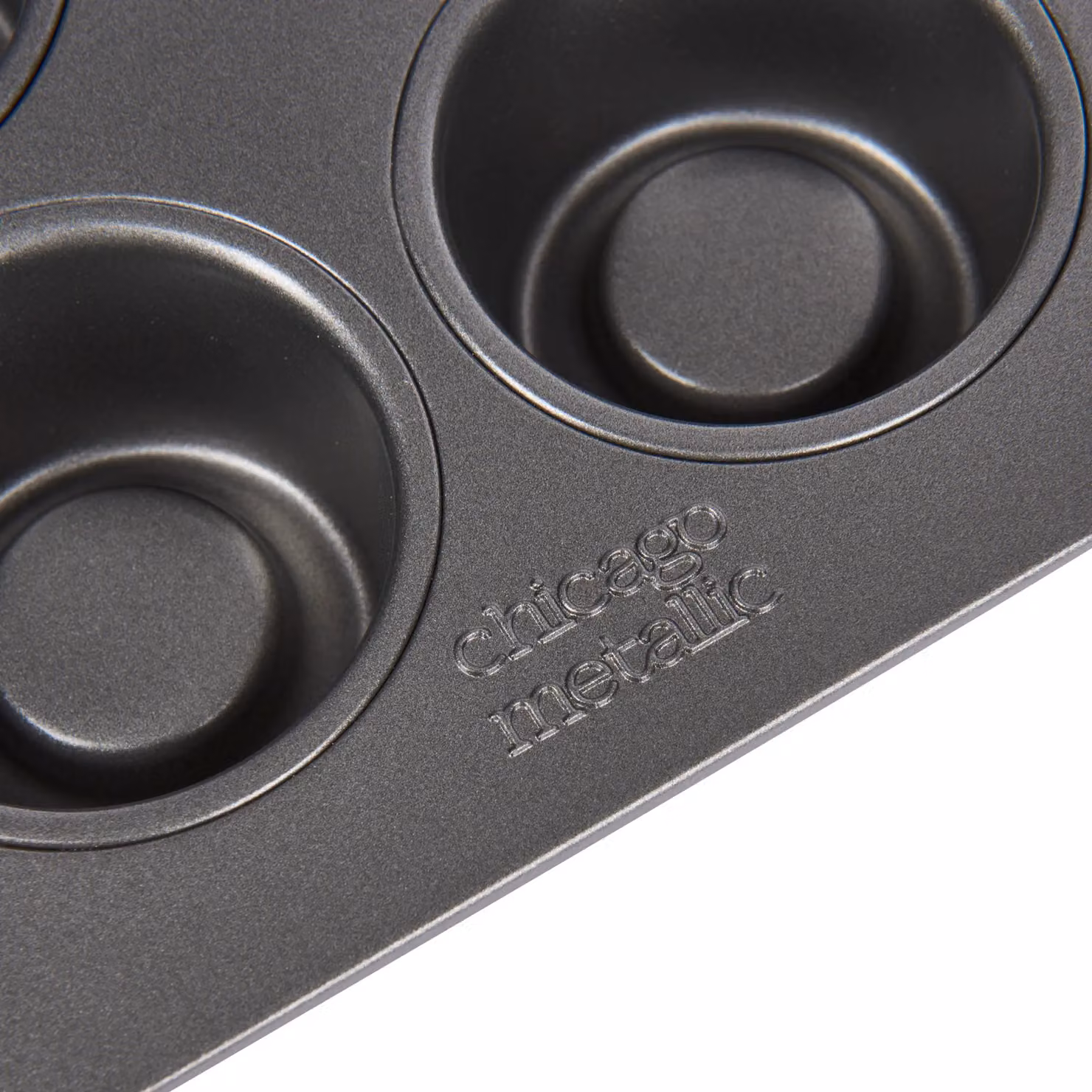 Chicago Metallic Non-Stick 20 Hole Hollow Mini Cupcake Baking Tray, Grey, W: 27 cm, D: 35 cm – 7