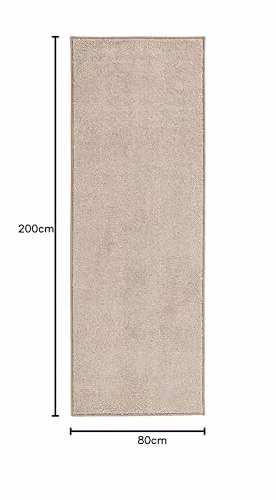 Hanse Home Pure Modern Plain Woven Rug in Beige, W/D: 80 x 200 cm – 2
