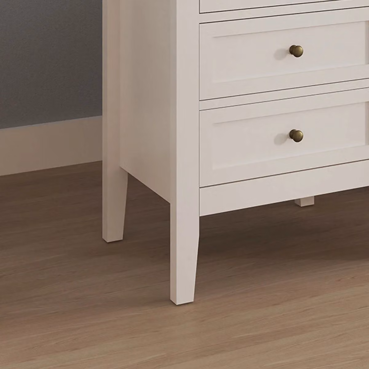 Melody Maison Rowley Pair of 3 Drawer Bedside Tables in Pale Cream and Beige – 3