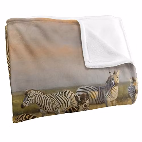 Wild Wings Sundowners 2 Silky Touch Super Soft White Fleece Throw Blanket W: 152 cm, D: 127 cm – 2