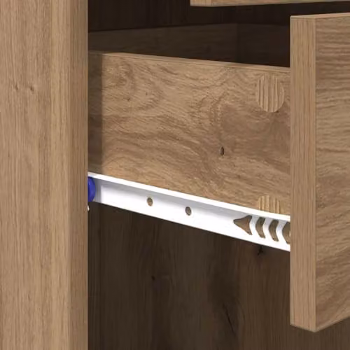 vidaXL Artisan Oak Highboard in Brown, W/D/H: 45 x 42.5 x 185 cm – 2