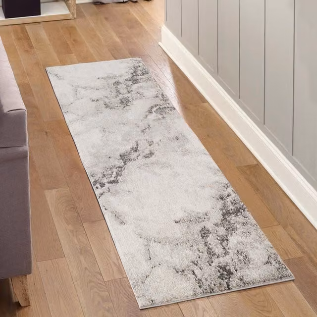 Desire Rugs Essence Organic Abstract Design Area Rug and Hallway Runner in Grey, 220 cm