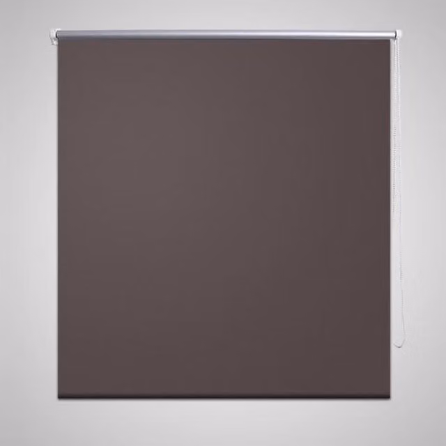 Berkfield Home Brown Blackout Roller Blind, Thermal Insulating, W: 80 cm, H: 175 cm