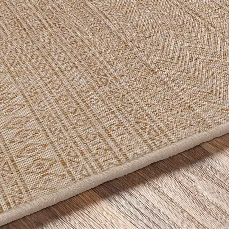 Livabliss Aegean Geometric In- & Outdoor Rug in Brown and Beige, W: 130 cm, L: 190 cm