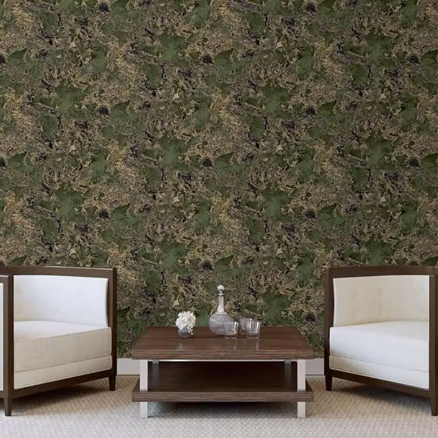 Debona Abstract Liquid Marble Effect Wallpaper in Green