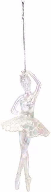 VFM e-Store Iridescent Acrylic Ballerina Christmas Tree Hanging Ornament, Height: 16 cm