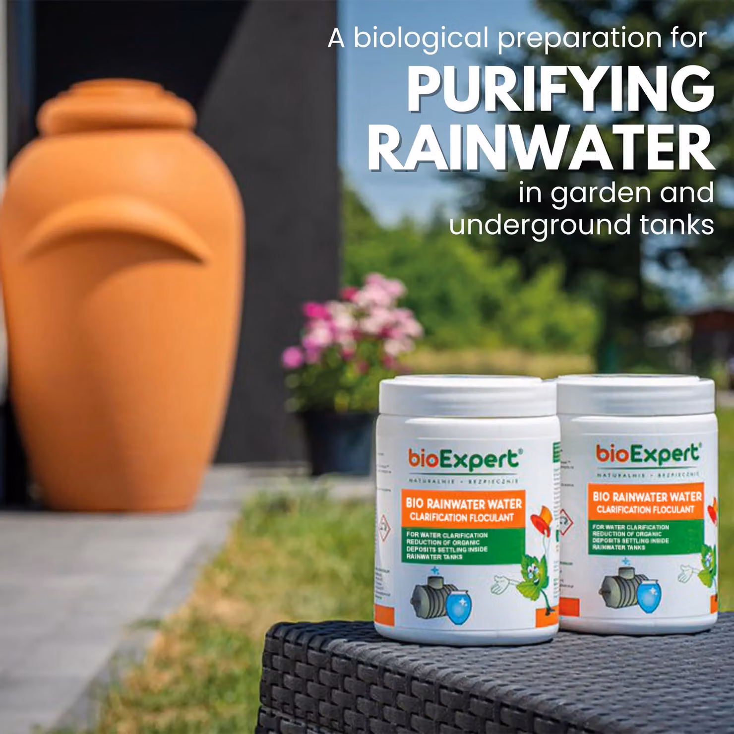 Novecrafto Non-Toxic Bio Water Butt Cleaner Powder 450g for Rainwater Collectors in Green and White – 5