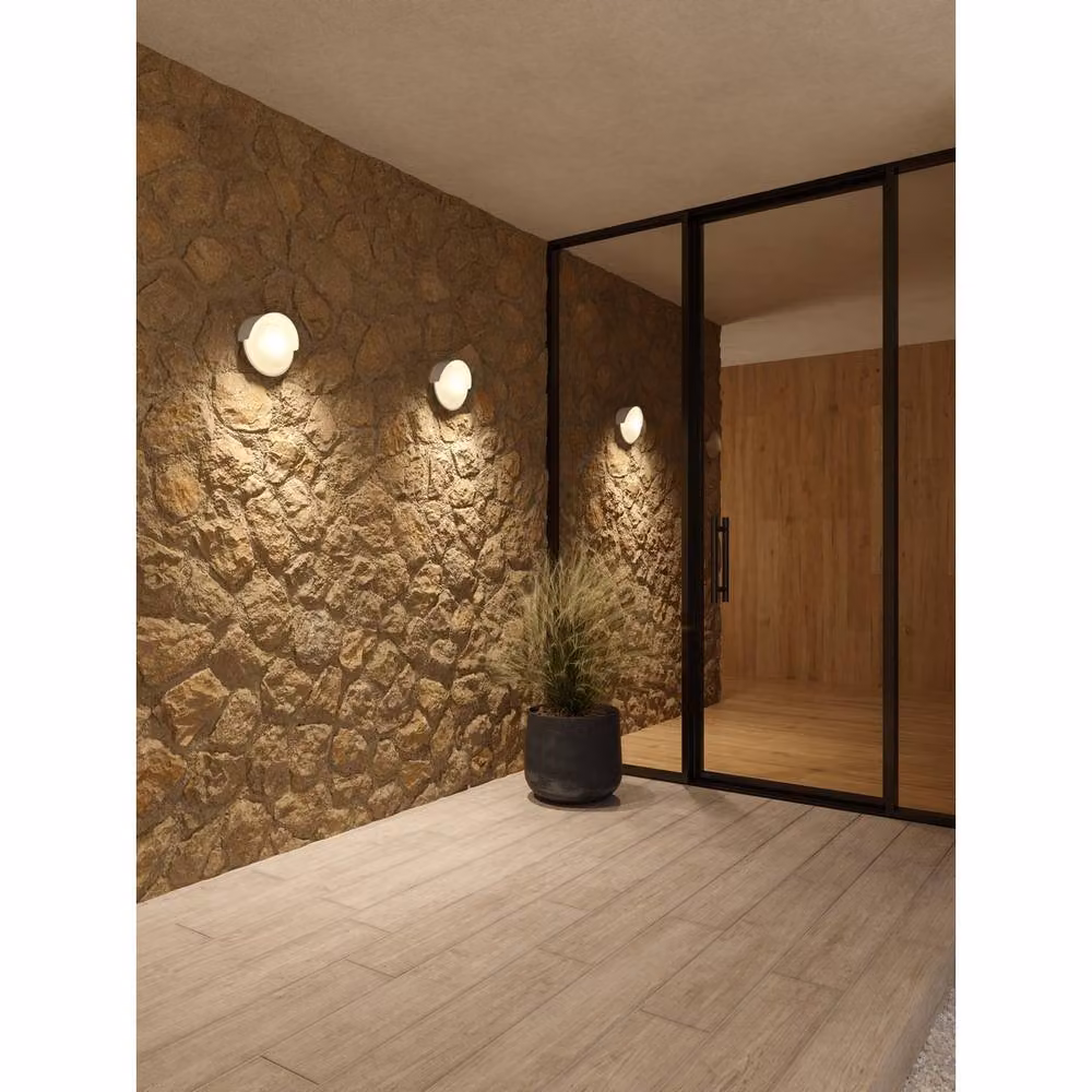 Netlighting Auro Outdoor Flush Wall Lamp in White, 6.2W LED, IP54 Rated – 2