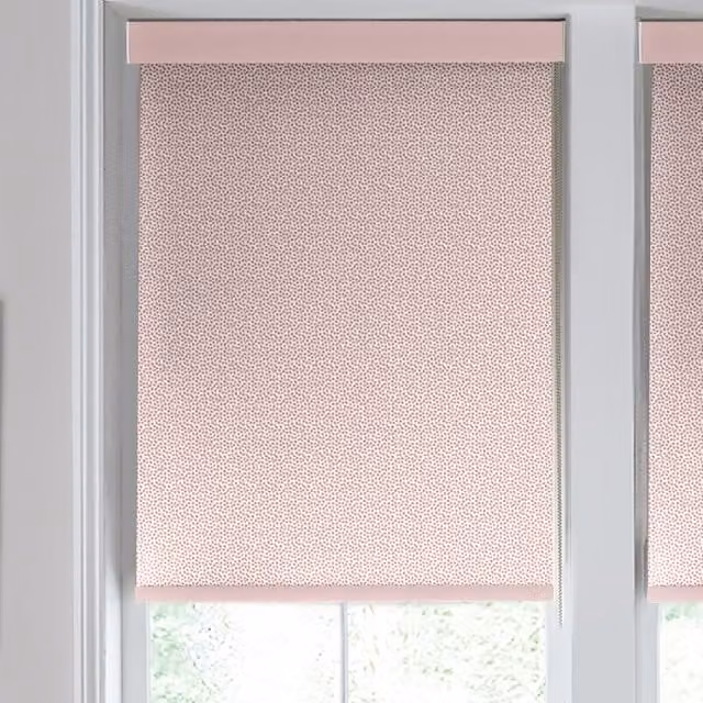 Laura Ashley Sycamore Made to Measure Translucent Roller Blind in Off White and Blush