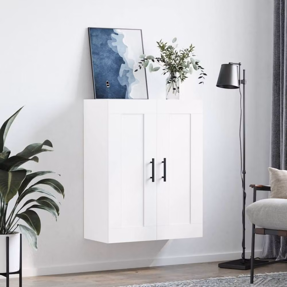 Berkfield Home Wall Mounted Cabinet in White, W/D/H: 69.5 x 34 x 90 cm – 3