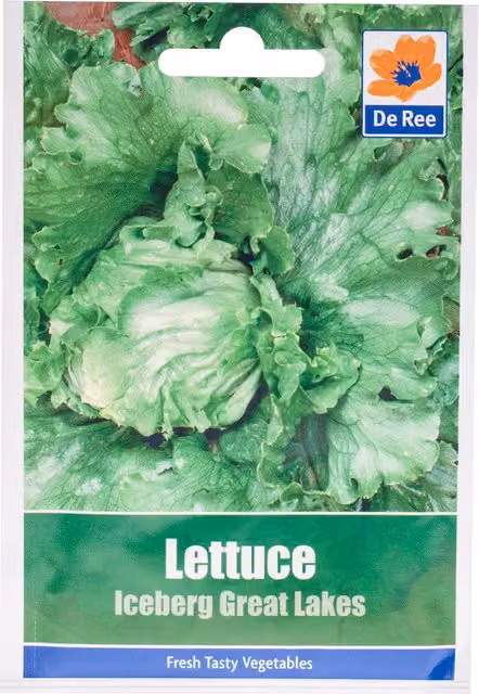 De Ree Iceberg Great Lakes Lettuce Vegetable Seeds, Green