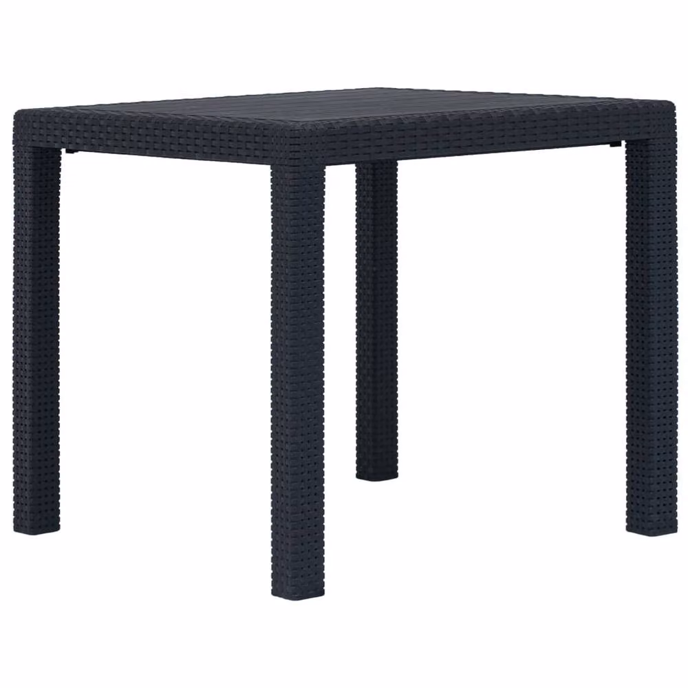 Berkfield Home Square Garden Table in Anthracite and Black, W/D/H: 79 x 79 x 72 cm – 2