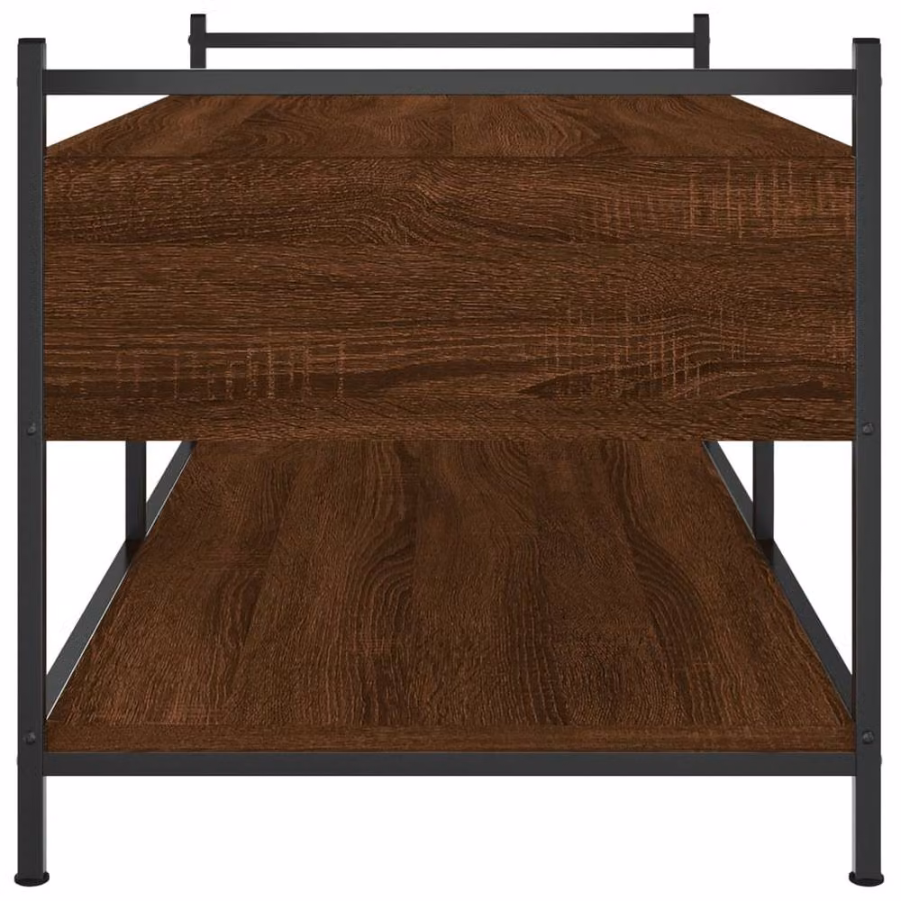 Berkfield Home Brown Oak Coffee Table W/D/H: 99 x 50 x 50 cm – 4