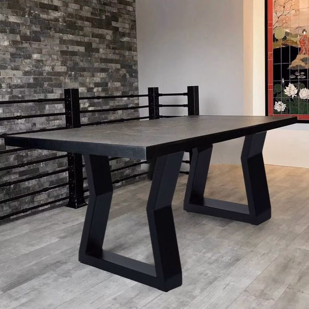 Kelvenix Industrial Steel Table Legs, 2 Pieces, Matt Black, W/D/H: 45 x 7 x 71 cm – 4