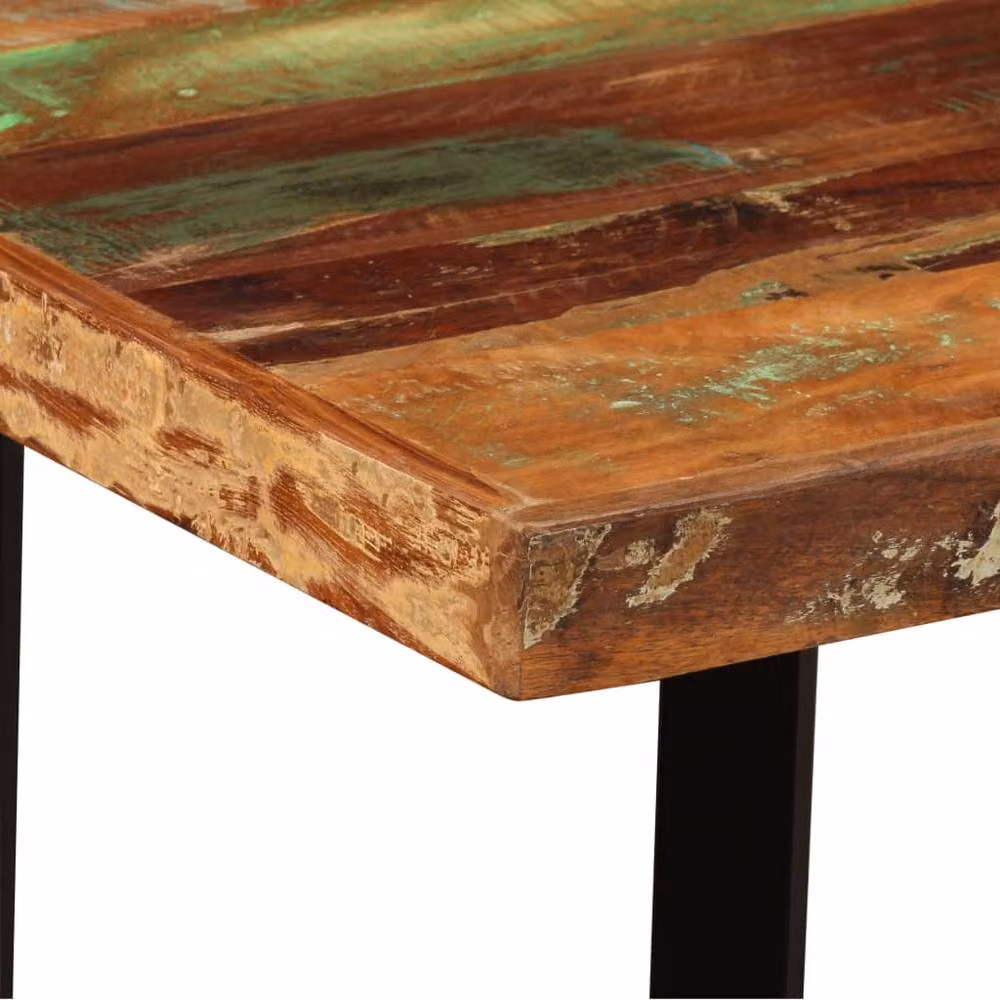 Berkfield Industrial Home Bar Table in Brown Solid Reclaimed Wood W/D/H: 120 x 60 x 107 cm – 4