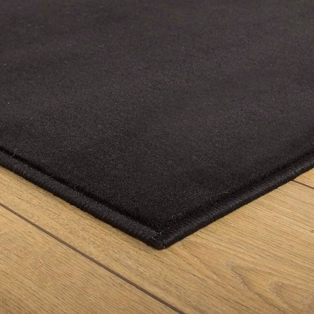 runrug Plain Black Hallway Carpet Runner Rug, W/D/H: 60 x 150 cm – 6