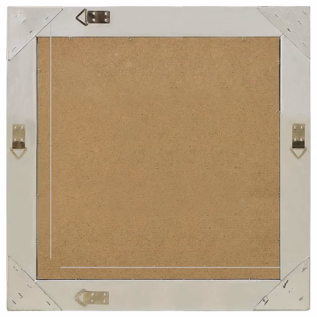 Berkfield Home Antique Baroque Style Square Wall Mirror, Silver, W: 60 cm, H: 60 cm – 2