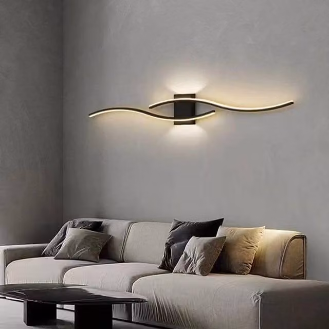 COMELY Modern Black LED Indoor Wall Lights, 27W Warm White 3000K Up and Down Accent Lighting – 1