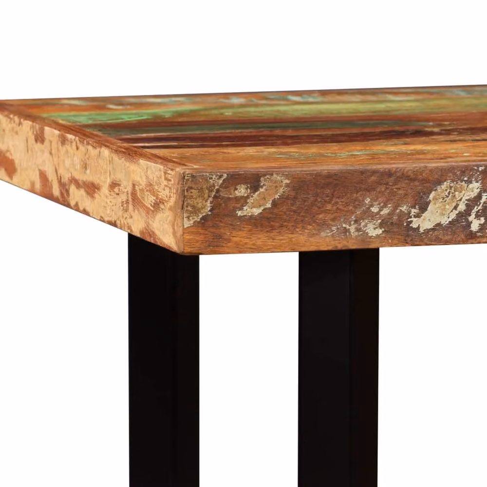 Berkfield Home Industrial Bar Table in Brown Solid Reclaimed Wood W/D/H: 120 x 60 x 107 cm – 5