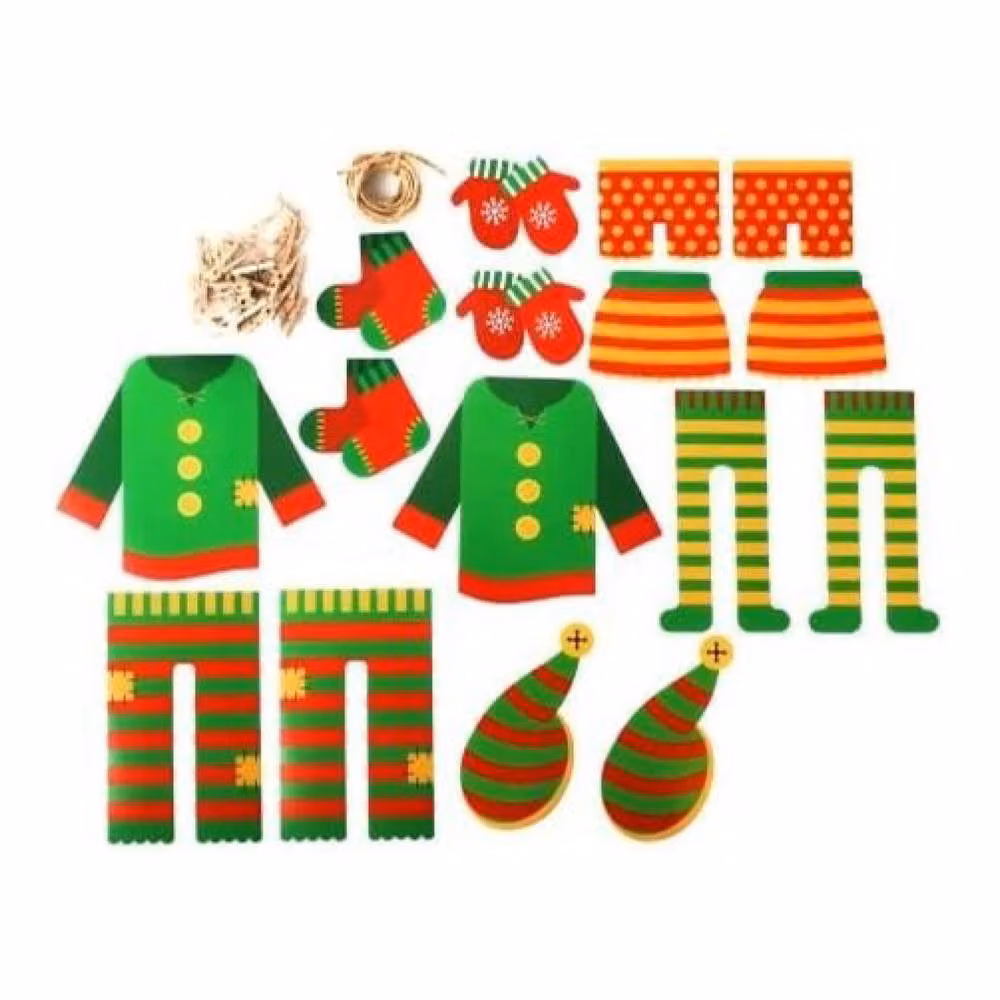 ILFD Group Ltd Christmas Elf Washing Line Multicolour 2 Pack – 2