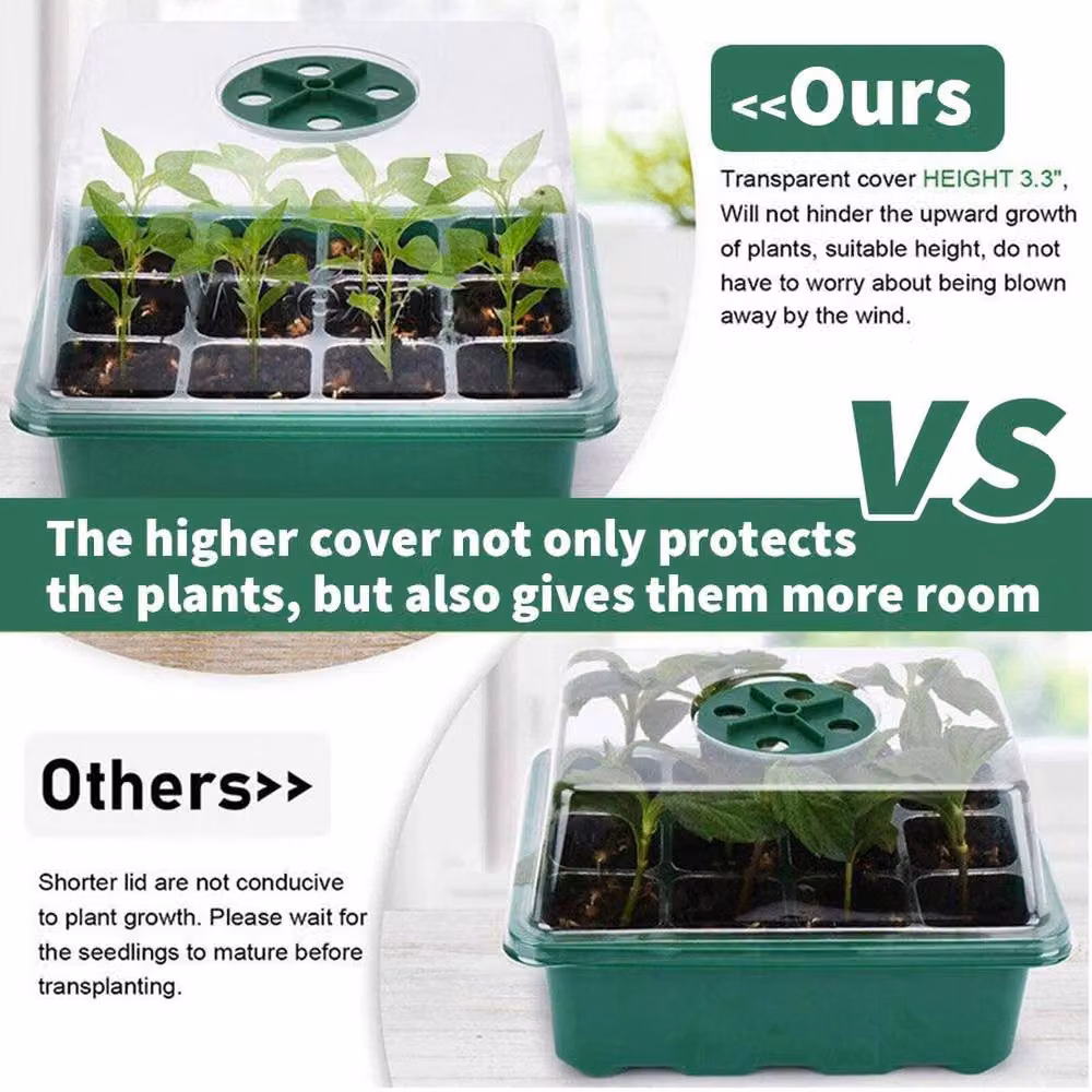 KORVIXA 10-Piece Green Plastic Seed Starter Trays Planter – 3