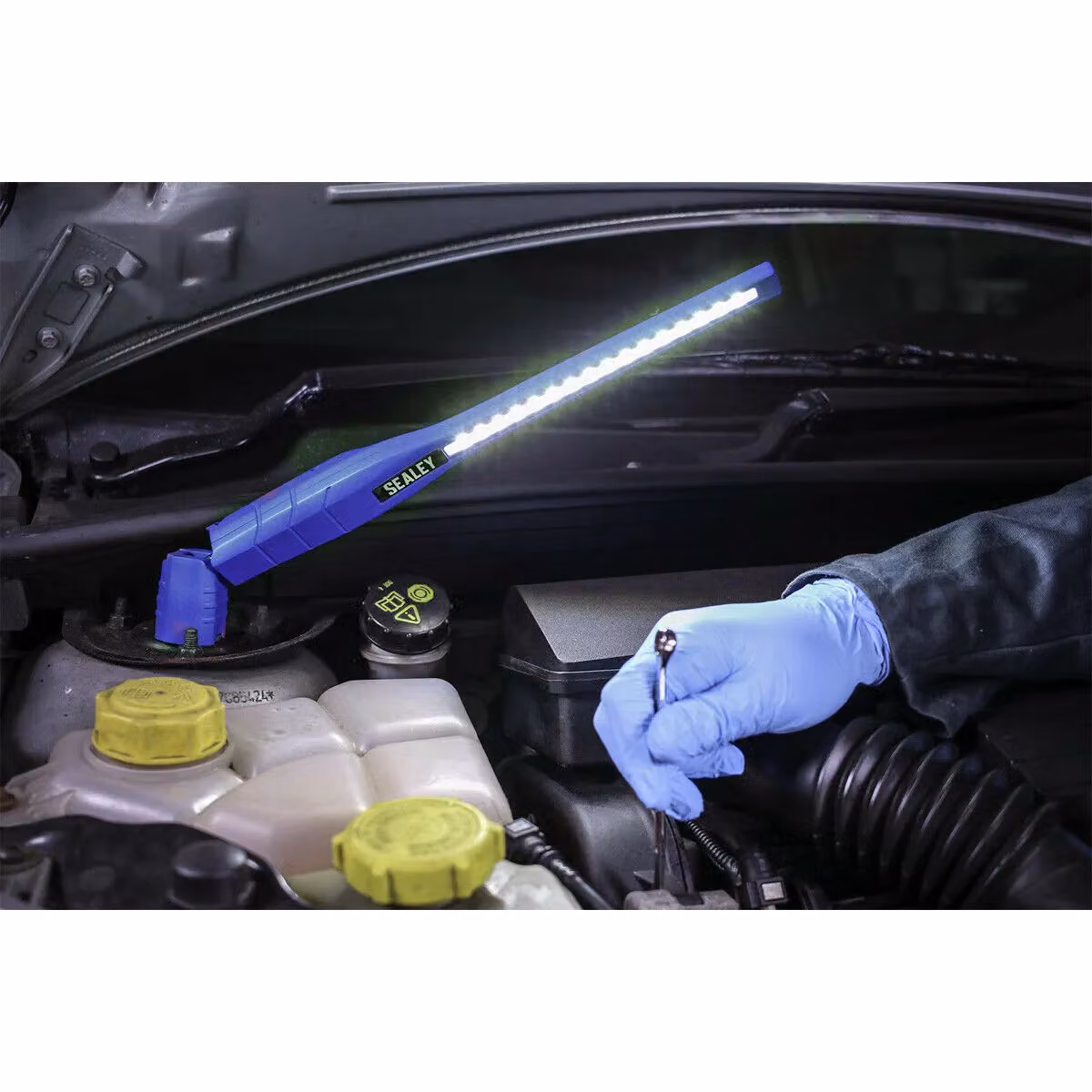 Sealey Loops Slimline Swivel Inspection Light with 16 SMD 1W LED and 4 LED UV Light in Blue – 2