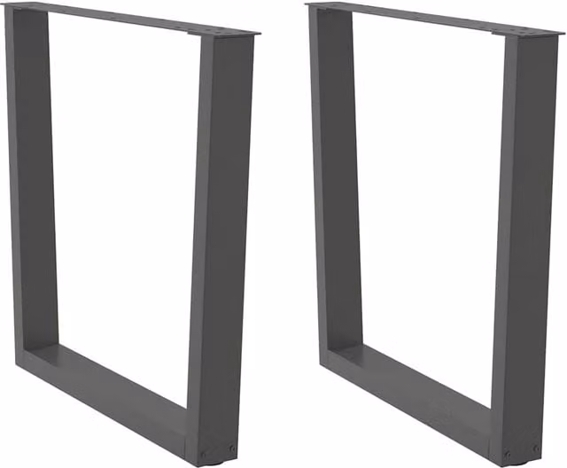 Berkfield Home V-Shape Dining Table Legs, 2 Pieces, Anthracite Steel, H: 72-73.3 cm x W: 90 cm