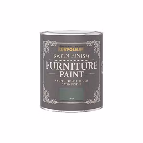 Rust-Oleum Water-Based Satin Furniture and Skirting Board Paint in Green, 750 ml – 3