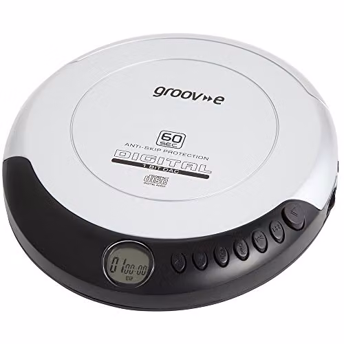Groove Retro Series Personal CD Player in Silver