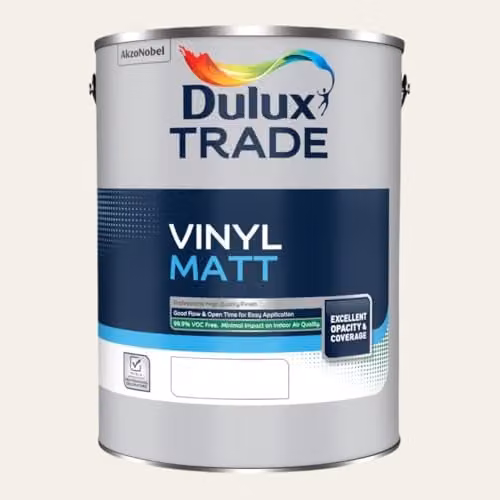Dulux Trade Vinyl Matt Dispersion Paint in Timeless Yellow, 5 l – 1