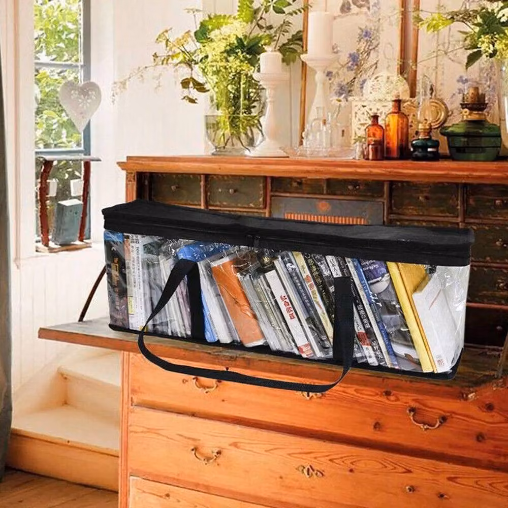 PAWNORA Large Transparent Fabric DVD and CD Storage Organiser – 4