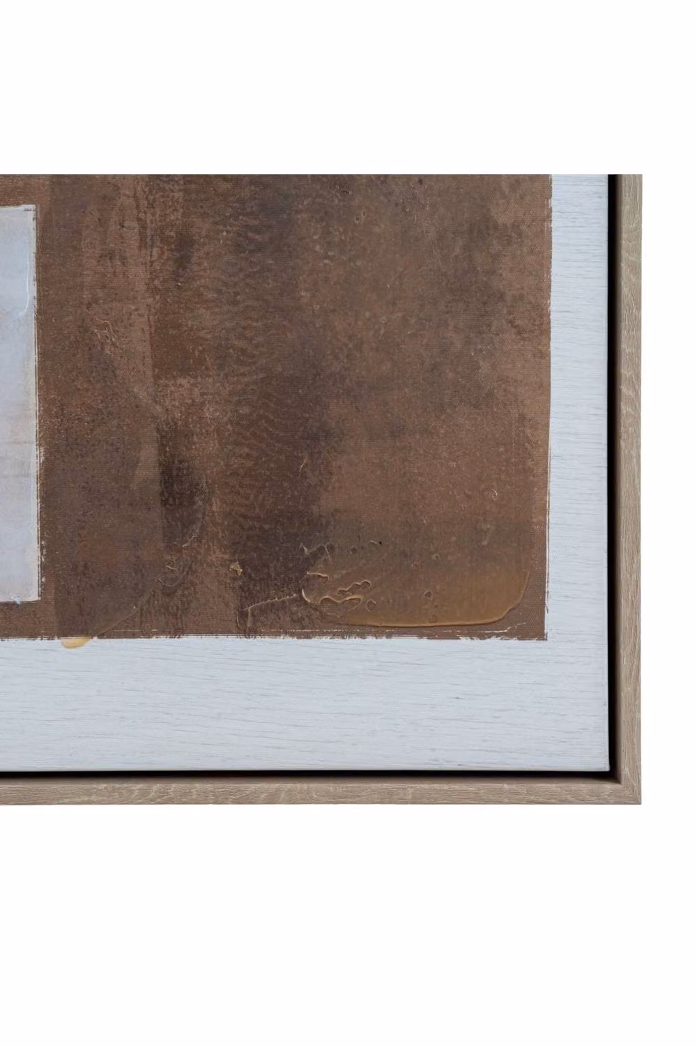KDMD Sedora Abstract Hand Painted Canvas in Frame, Brown Modern Art Wall Decor – 2