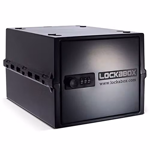 Lockabox One Premium Lockable Medicine Box, Black, W/D/H: 21 x 21 x 17 cm – 1