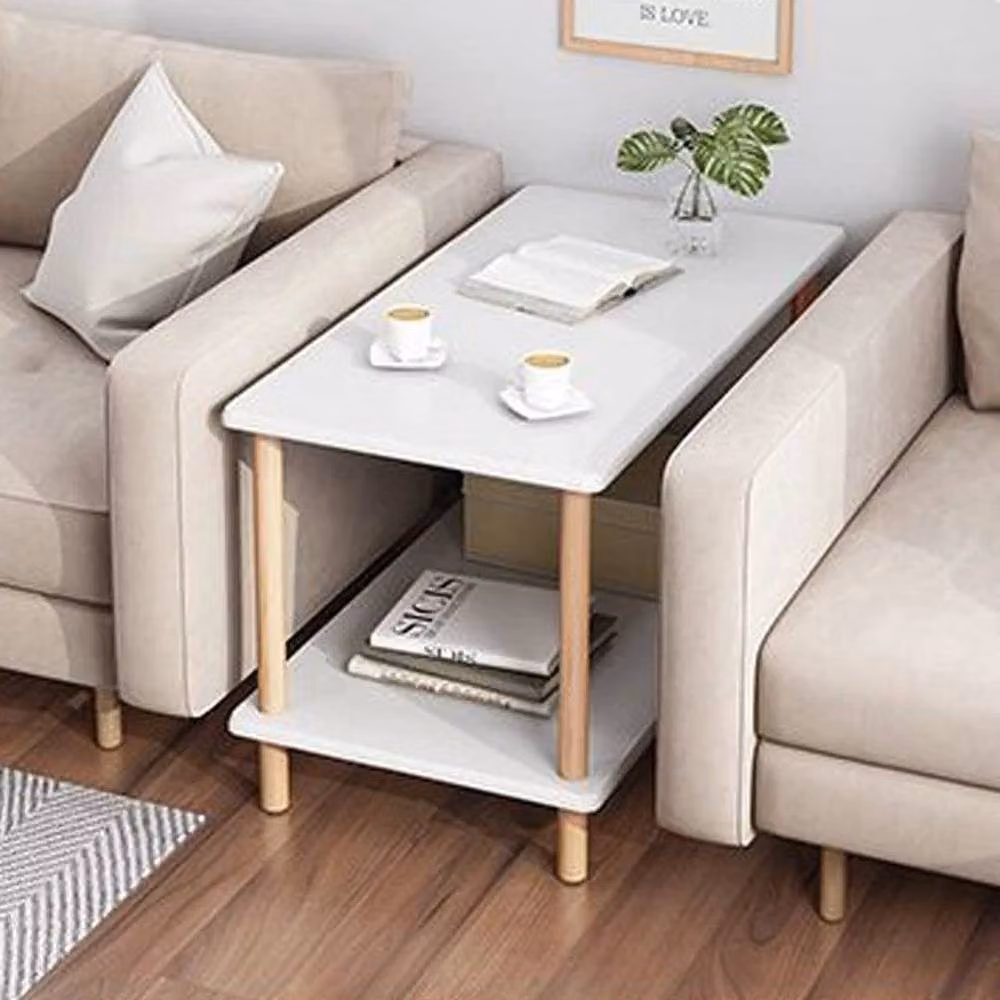 EONLION Narrow White Rectangular End Table for your Living Room or Bedroom – 3