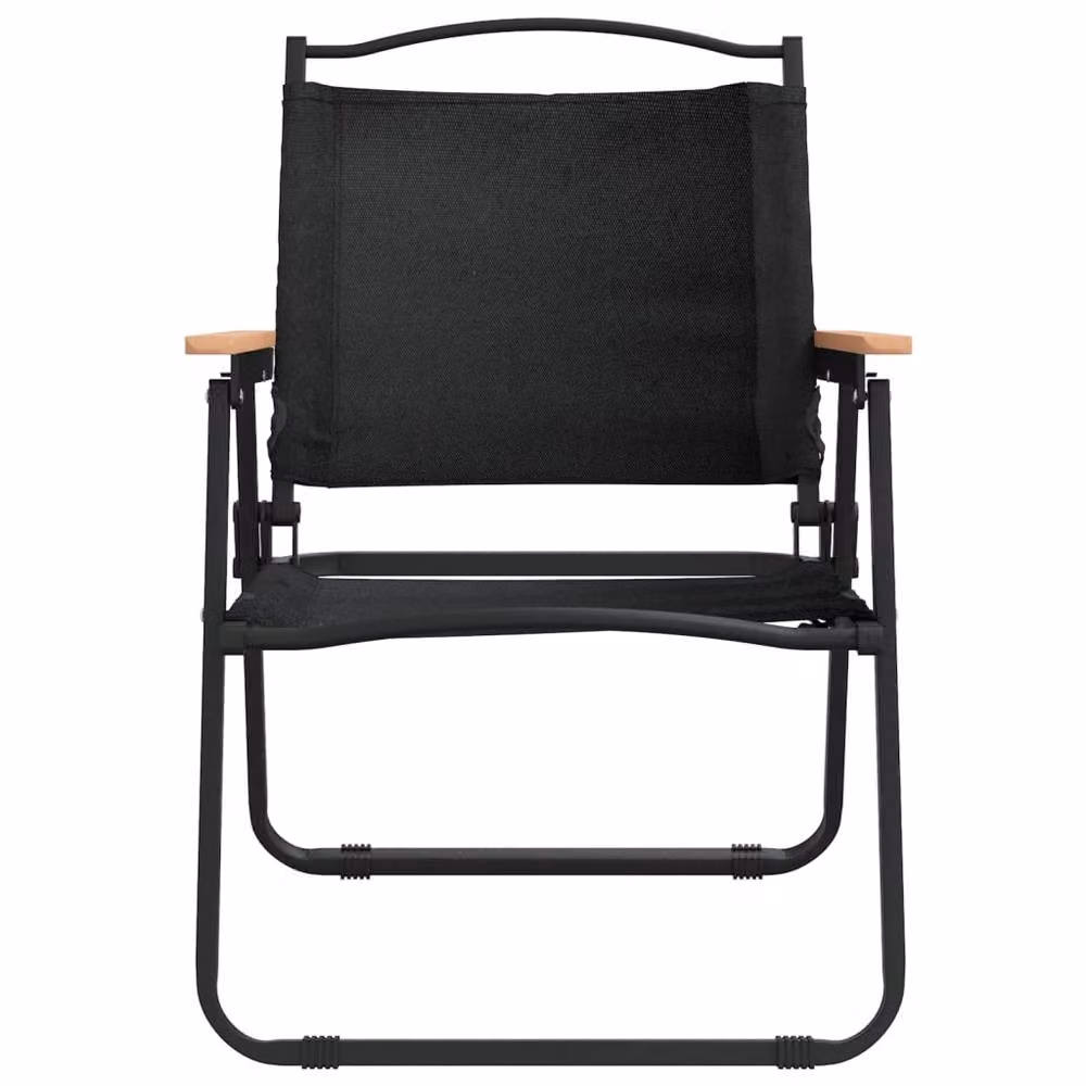 Berkfield Home Durable Camping Chairs, 2 Pack, Black, W/D/H: 54 x 55 x 78 cm – 4