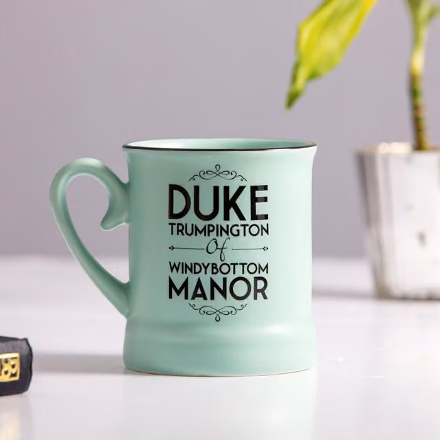 Boxer Gifts Duke Trumpington Victoriana Mug in Blue