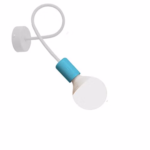 Helam Oxford Wall Lamp in White and Turquoise