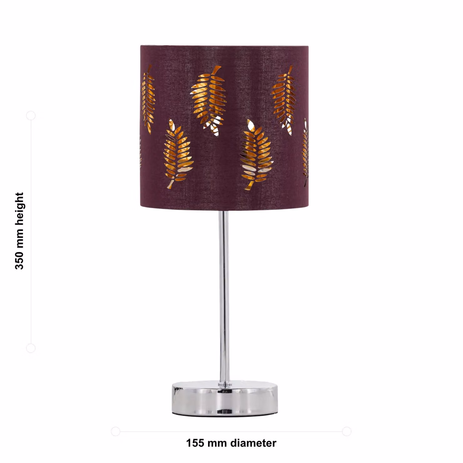 First Choice Lighting Chrome Stick Table Lamp with Red Fabric Shade – 5