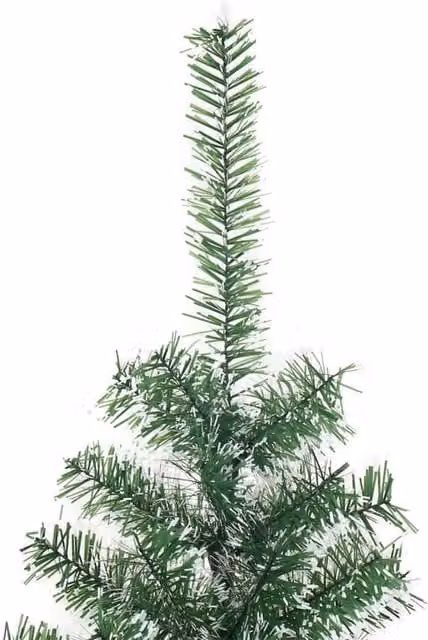 Berkfield Home Beautiful Artificial Flocked Snow Christmas Tree in Green and White, Height: 240 cm