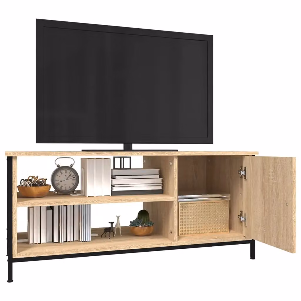 Berkfield Home TV Cabinet in Sonoma Oak Brown, W/D/H: 100 x 40 x 45 cm – 3