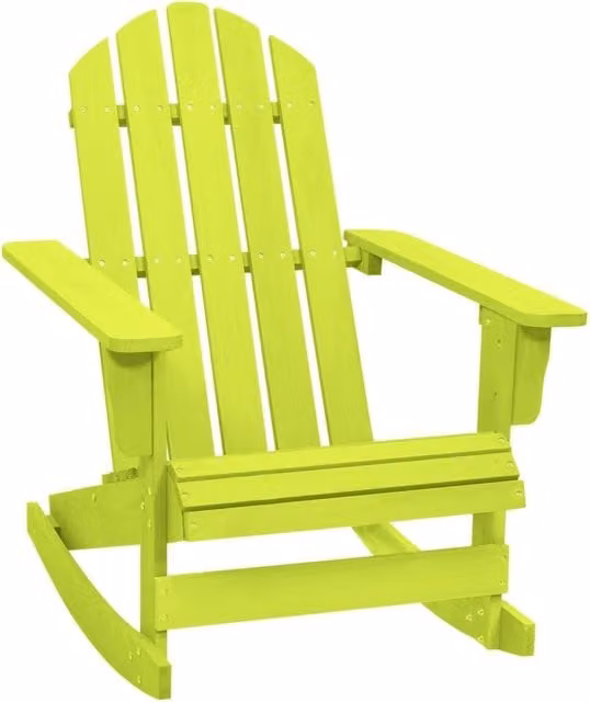 Berkfield Home Garden Adirondack Rocking Chair in Green Solid Treated Hardwood