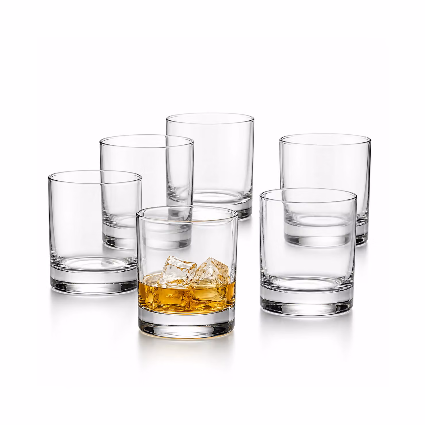 Simpa Lucente Whiskey Spirit Tumbler Glasses, Set of 6, Transparent, 245ml – 2