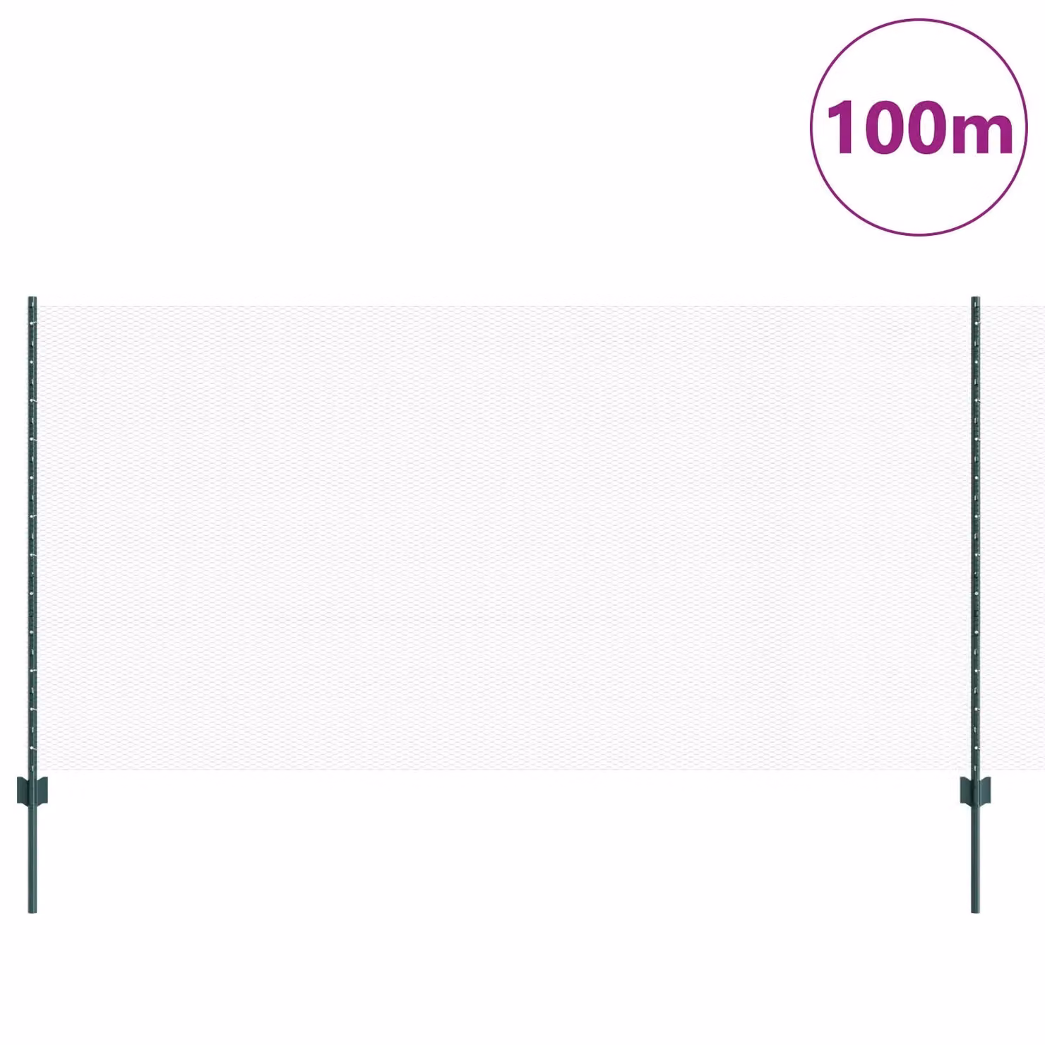 Berkfield Home Green Steel U-Channel Fence Posts and Hexagon Fence Set, 11 x 120 cm Posts and 1.2 x 100 m Fence – 2