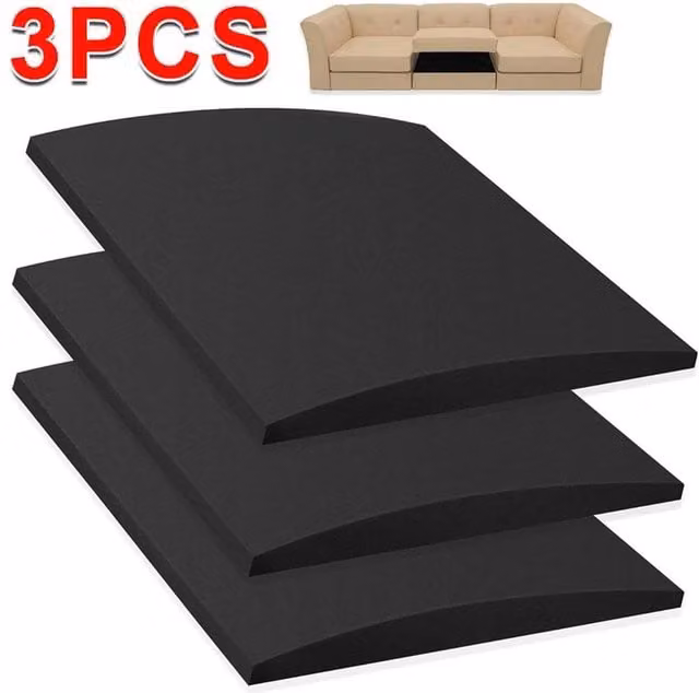 SPETLEK 3-Pack Sofa Seat Cushion Support in Black, W: 100 cm x D: 190 cm – 1