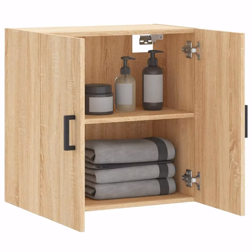 Berkfield Home Sonoma Oak Wall Cabinet in Brown, W/D/H: 60 x 31 x 60 cm – 3