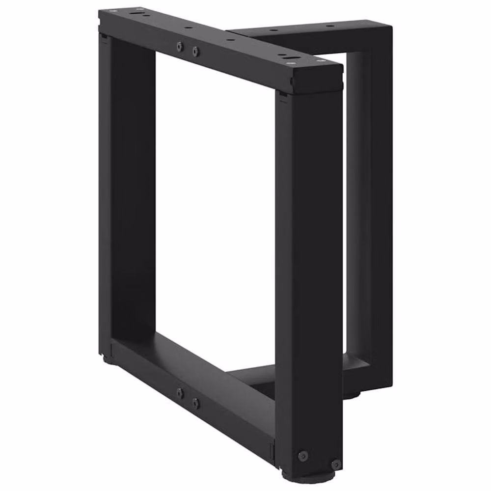 Berkfield Home T-Shaped Coffee Table Legs, 2 Pieces, Black Steel, W: 50 cm, D: 25 cm, H: 42-43 cm – 3