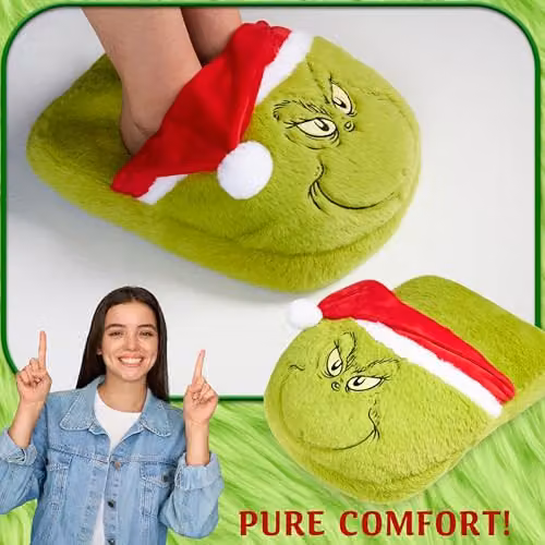 Get Trend Green Grinch Fleece Foot Warmer for Women and Teens – 5