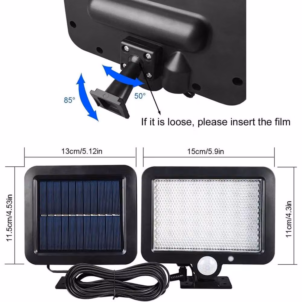 KORVIXA Solar LED Outdoor Barn Light with Motion Sensor, Black, Diameter: 40 cm, Height: 25 cm – 2
