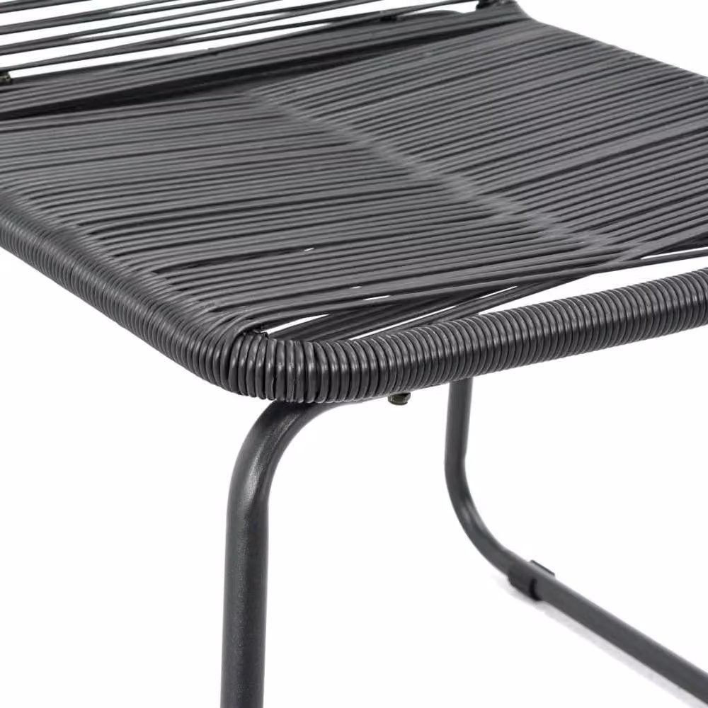 Berkfield Home Set of 2 Black Poly Rattan Outdoor Chairs – 2