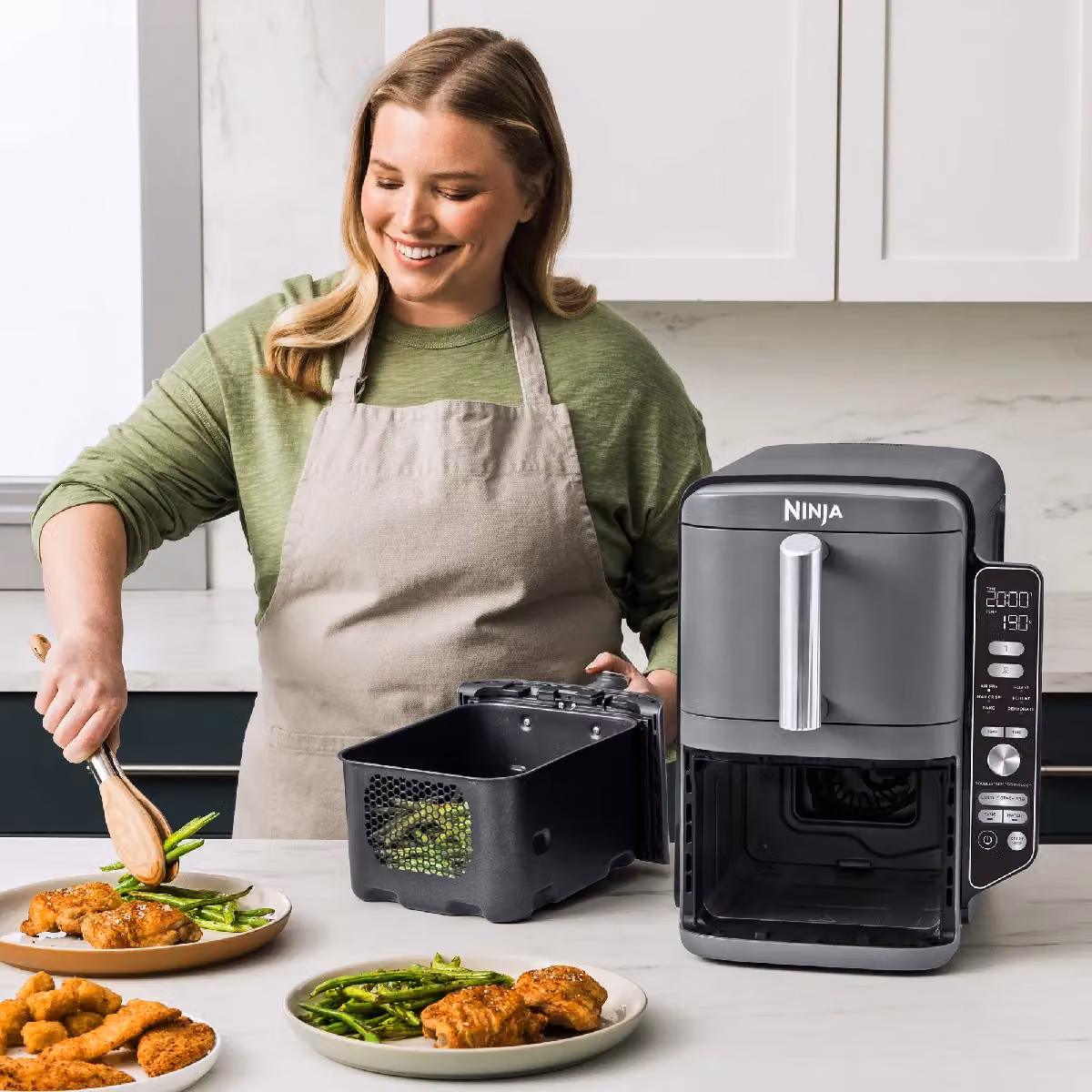 Ninja Double Stack XL 2-Drawer Dual Zone Air Fryer, 9.5L, Grey (SL400UK) – 6